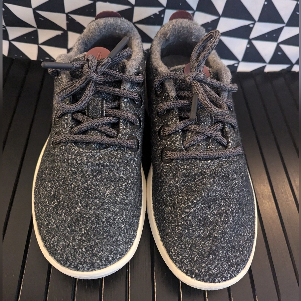 Allbirds Wool Runner Mizzle Women's Size 7 Gray & White Low Top Running Shoes